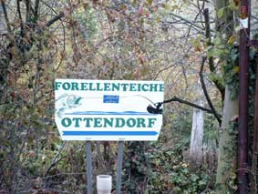 Das Schild zum Teich!