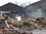 In den Ballen waren immer wieder Brandnester